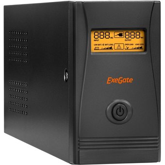  ИБП ExeGate EP285476RUS Power Smart ULB-850.LCD.AVR.C13.RJ.USB (850VA/480W, LCD, AVR, 4*IEC-C13, RJ45/11, USB, Black) 