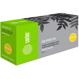  Тонер Картридж Cactus CS-PH3116 109R00748 черный для Xerox Phaser 3116 (3000стр.) 