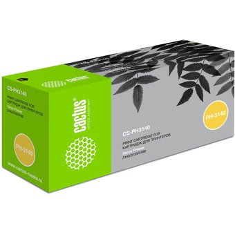  Тонер Картридж Cactus CS-PH3140 (108R00908) черный для Xerox Phaser 3140 3155 3160 (1500стр.) 