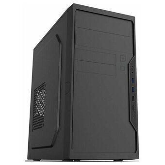  Корпус Foxline FL-733R-FZ450R-U32C-PH mATX case, black, w/PSU 450W 12cm, w/2xUSB2.0, w/1xType-C (USB2.0) 