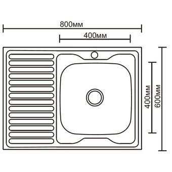  Мойка Ledeme выпуск 3 L98060-R 869580 нерж.накл/800*600*180 0,8мм 