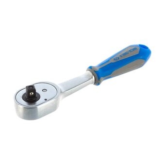  Ключ трещотка KING TONY 2771-55G 1/4", 134 мм, 24 зубца, флажковая с кнопкой, фиксатор 