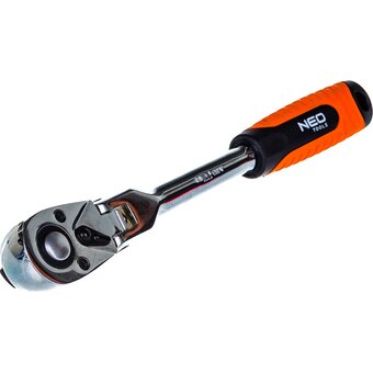  Ключ трещотка NEO Tools 08-519 1/2, 285 мм, корпус из стали CrV 