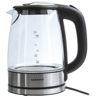  Электрочайник SONNEN KT-1788, черный 