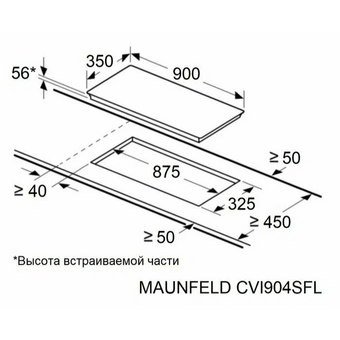  Индукционная варочная панель MAUNFELD CVI904SFLDGR 