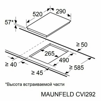  Индукционная варочная панель MAUNFELD CVI292WH 