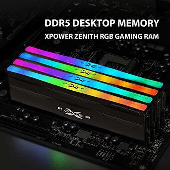  ОЗУ Silicon Power XPower Zenith SP032GXLWU560FDF 32GB 5600МГц RGB DDR5 CL40 DIMM (Kit of 2) 2Gx8 SR Black 