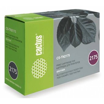  Тонер Картридж Cactus CS-TN2175S черный для Brother HL-2140/2150/2170 (2600стр.) 