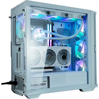  Корпус ZALMAN Z10 Duo White, ATX, White, Window, 2x3.5", 2x2.5", 2xUSB3.0, 1xUSB 3.1 Type-C, Front 3x120mm Infinity Mirror ARGB, Rear 1x120mm Infinity 