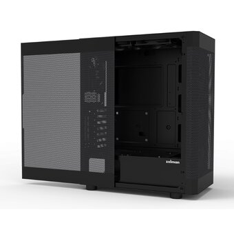  Корпус ZALMAN i4, ATX, Black, Front Mesh, Side Mesh, 2x3.5", 2x2.5", 1xUSB2.0, 2xUSB3.0, Front 3x120mm, Rear 1x120mm, Top 2x120mm 