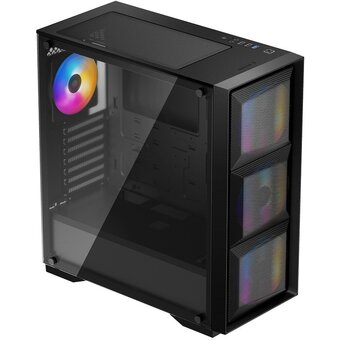  Корпус Deepcool Matrexx 55 Mesh 4FS (DP-ATX-MATREXX50-MESH-4FS), EATX, Midi-Tower, USB 3.0, RGB подсветка, черный, без БП 