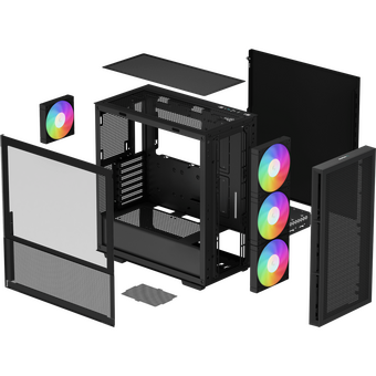  Корпус DeepCool CH560 Black (R-CH560-BKAPE4-G-1) (ATX, без БП, 2хUSB, с окном) 