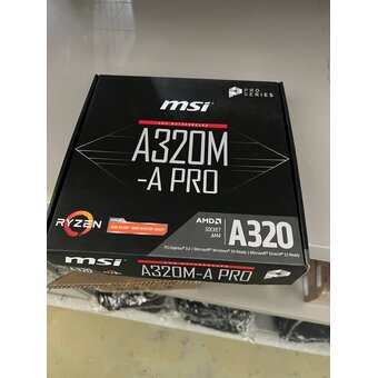  УЦ Материнская плата MSI A320M-A Pro sAM4, mATX, AMD A320, 2xDDR4-3200, 1xPCI-E2.0x16/1xPCI-E3.0x1, SATA0,1,10, GLAN, Realtek ALC887, (после ремонта) 