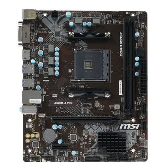  УЦ Материнская плата MSI A320M-A Pro sAM4, mATX, AMD A320, 2xDDR4-3200, 1xPCI-E2.0x16/1xPCI-E3.0x1, SATA0,1,10, GLAN, Realtek ALC887, (после ремонта) 