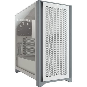  Корпус Corsair 4000D Airflow TG CC-9011201-WW белый/серый без БП ATX 4x120mm 4x140mm 1xUSB3.0 audio bott PSU 