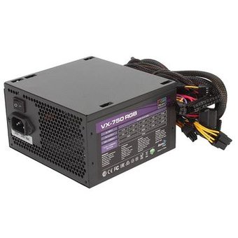  Блок питания Aerocool 750W VX Plus 750W ATX, 20+4 pin, 120mm fan, 6xSATA 