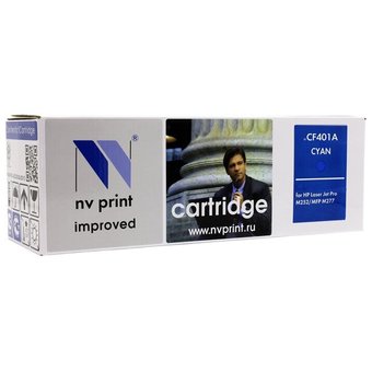  Картридж совместимый NVPrint NV-CF401AC HP Laser Jet Pro M252, MFP M277 CF401A Cyan (1400k) 