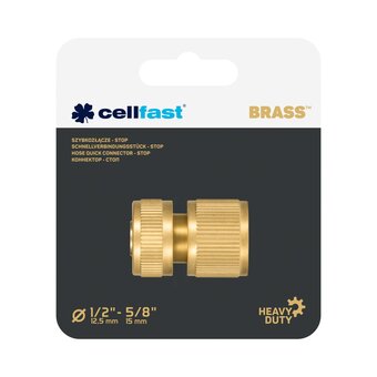  Коннектор CELLFAST Brass (52-820) с аквастопом 1/2'' латунный 