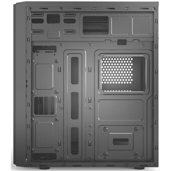 Корпус CBR E180 PCC-ATX-E180-USB22-450W ATX Miditower, c БП ATX450-12EC (450W/120mm), 2*USB 2.0, HD Audio+Mic, Black 