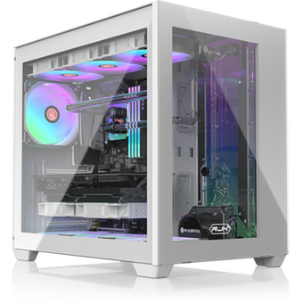  Корпус Raijintek Paean C7 White 0R20B00223 ATX, Type C + USB3.0 port, Tempered glass at side front, 3.5 HDDx2 + 2.5 SSD/HDDx2, Dust filter on top bot 