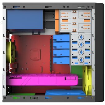  Корпус Foxline FL-733R (FL-733R-U32) Case , mATX, 2x5.25EXT, 2x3.5EXT, 5x3.5INT, 2xUSB3.0, HDA, w/o FAN, PSU, no pwr cord 