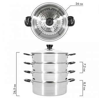  Мантоварка-пароварка Pomi d'Oro P630102 Vapore 26см 