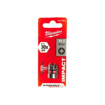  Набор бит Milwaukee Shockwave 4932430863 PZ2 25мм из 2 штук 