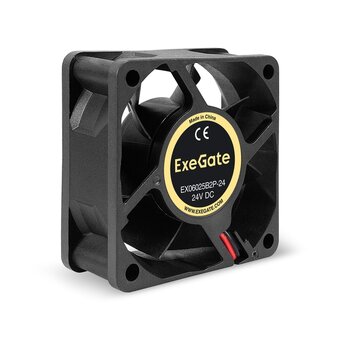  Вентилятор ExeGate EX06025B2P-24 EX295205RUS (60x60x25 мм, 2-Ball (двойной шарикоподшипник), 2pin, 5100RPM, 34dBA) 