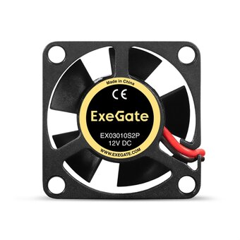  Вентилятор ExeGate EX03010S2P EX295214RUS (30x30x10 мм, Sleeve bearing (подшипник скольжения), 2pin, 1000RPM, 28,5dBA) 