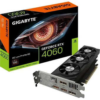 Видеокарта Gigabyte Nvidia GeForce RTX 4060 (GV-N4060OC-8GL) 8192Mb 128 GDDR6 2475/17000 HDMIx2 DPx2 HDCP Ret 