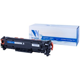  Картридж совместимый NVPrint NV-CC530A/718Bk HP CC530A/Canon 718 Black дляLJ Color CP2025/Canon i-SENSYSLBP-7200C(3500k) 