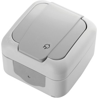  Розетка силовая Panasonic Palmiye (90555515-RU) откр. IP54 серый (1шт) 