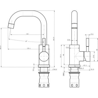  Смеситель для кухни Olive's Balear 13105BLB 