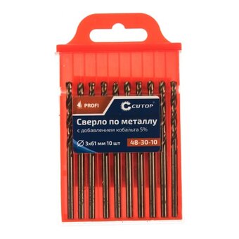  Сверла Cutop Profi (48-30-10) 3х61 по металлу 10 шт 