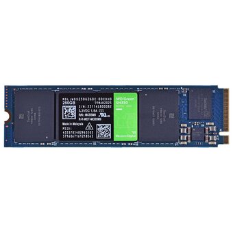  SSD WD SN350 WDS250G2G0C Green NVMe 250GB, M.2(22x80mm), PCIe 3.0 x4, 3D TLC, R/W 2400/900MB/s, IOPs 160 000/150 000, TBW 40 