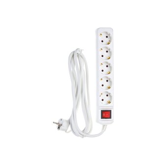  Удлинитель электрический ЭРА Б0044044 U5es3m3x1,5 с заземлением с выключателем 5 розеток 3м ПВС 3x1,5мм2 16А 