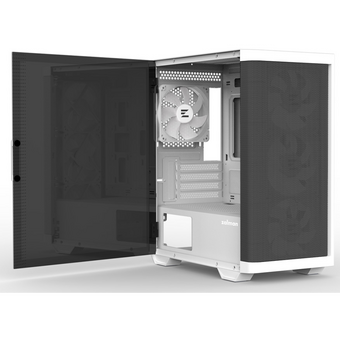  Корпус ZALMAN M4 White, MATX, White, Window, 1xCombo (3.5'' or 2.5''), 1x3.5", 2x2.5", 1xUSB2.0, 2xUSB3.0, Front 3x120mm ARGB, Rear 1x120mm ARGB 