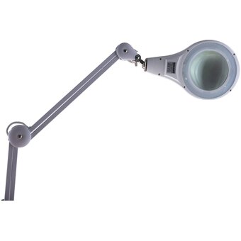  Лупа REXANT 31-0403 на струбцине круглая настольная 5Х с подсветкой 56 LED, белая 