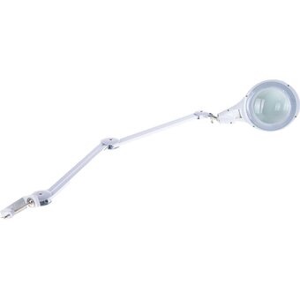  Лупа REXANT 31-0403 на струбцине круглая настольная 5Х с подсветкой 56 LED, белая 