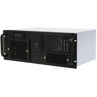  Корпус Procase GM430-B-0 4U Rack server case, черный, панель управления, без блока питания, глубина 300мм, MB 12"x9.6" 