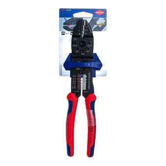  Пресс-клещи KNIPEX KN-9722240SB для резки и зачистки кабеля, 3 гнезда 