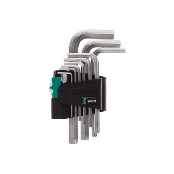  Набор ключей шестигранных WERA WE-021406 Г-образных 950/9 SM N Clip 9TLG/9 PCS 
