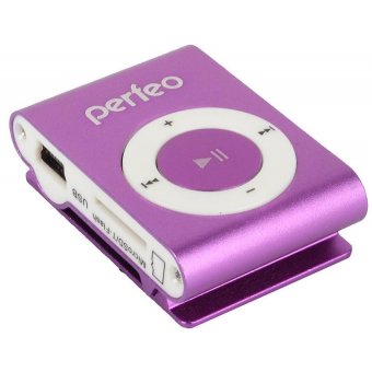 Цифровой аудио плеер Perfeo Music Clip Titanium, розовый (VI-M001 Pink) 