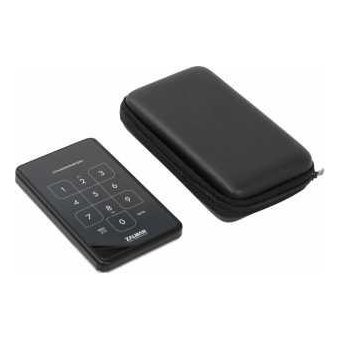  Security бокс для HDD/SSD ZALMAN ZM-SHE500 Black 2.5" 9.5mm Sata3 USB3.0, алюминий/акрил, доступ по паролю (4-8 символов), сенсорные кнопки, LCD, датч 