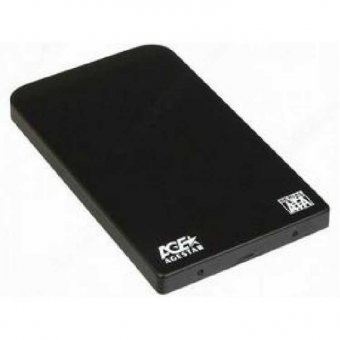  Корпус для HDD/SSD 2.5" Sata3 USB2.0 AgeStar SUB2O1 Black, алюминиевый 
