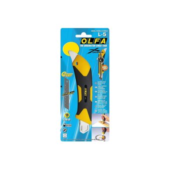  Нож Olfa OL-L-5 двухкомпонентный корпус/трещеточный фиксатор 