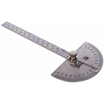  Транспортир с линейкой Kraftool Protractor 34290 нерж.сталь/145мм 