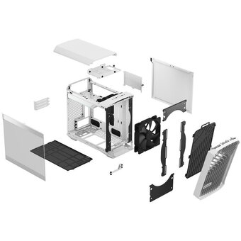  Корпус Fractal Design Torrent Nano White TG Clear Tint (FD-C-TOR1N-03)/mITX, TG/1x180mm fan inc. 