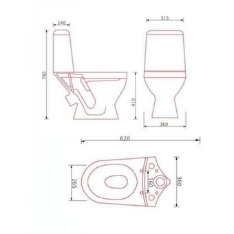  Унитазы-компакт Gesso W 101 Home De Luxe 9012356 с 1 уровневой арматурой 