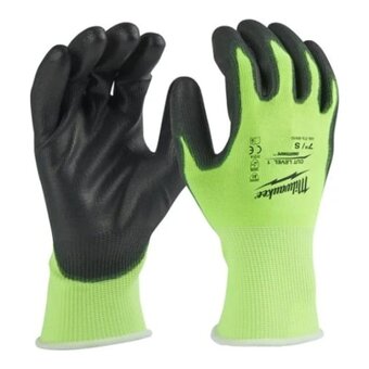  Перчатки Milwaukee 4932479916 сигнальные с защитой от порезов уровень 1 размер 7(S) 